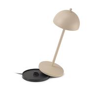 LVL - La Ville Lumière EvaG Rechargeable Wireless Table Lamp - LED Lamp with Touch Dimming for Indoor/Outdoor Use IP65 - Light Temperature from 2200 to 3000K, Long-Lasting, Aluminum, Sand