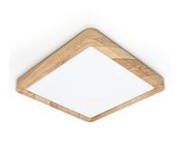 LVL LED Panel Light, 18W Wood Grain Flat Small Square Nordic Flush Led Ceiling Light for Kitchen Bedroom Living Room Bathroom Lights (18W)