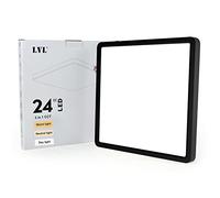 LVL LED Panel Light, 24W 30x30, CCT, Modern Flush Mount Square Led Ceiling Light for Kitchen, Living Room, Bedroom, Hallway, Utility Room, Office (Black, 30cm-24W)
