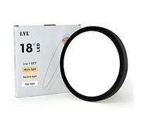 LVL LED Round Ceiling Light, 18W 9inch, CCT 3 Lighting Colors, Modern Flush Ceiling Lights for Hallway, Corridor, Kitchen, Bedroom, Utility Room, Office(Black, Φ23cm-18W)