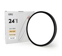 LVL LED Round Ceiling Light, 24W 30cm, CCT 3 Lighting Colors, Modern Flush Ceiling Lights for Hallway, Corridor, Kitchen, Bedroom, Utility Room, Office (Black, Φ30cm-24W)