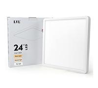 LVL LED Square Panel Light, 24W 30x30, CCT 3 Colors, Flush Mount Led Ceiling Light for Kitchen, Bedroom, Living Room, Hallway, Corridor, Utility Room, Office (White, 30cm-24W)