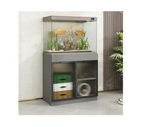 LVLDAWA Fish Tank Stand, Floor-Standing Reptile Aquarium Stand, Aquarium Stand With Storage Cabinet For Living Room, Entryway(Black,80X45X75CM)