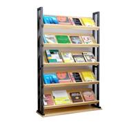 LVLDAWA Floor-Standing Magazine Rack, Office Magazine Rack Publicity Display Stand, Promotional Materials Display Rack Storage Bookshelf for Exhibitions,Offices (Color : D, Size : 80X30X150CM)