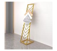 LVLDAWA Floor Tile Display Stand, Floor-Standing Large Wooden Floor Sample Holder Sample Door Stand for Placing Various Building Material Samples, Save Space (Color : Gold, Size : 30X45X150CM)