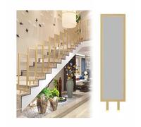 LVLDAWA Glass Staircase Handrail, Drill-and-Mount Installation Square Baluster Column, for Attic Loft Outdoor Decor Indoor Fences Stair Rods(Gold,70cm/27.56in)