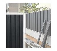 LVLDAWA WPC Fluted Wall Panel Composite Outdoor Fence Waterproof DIY Cuttable Privacy Screen for Patio Backyard Decor Customizable(20x170cm/7.87 X66.93IN)