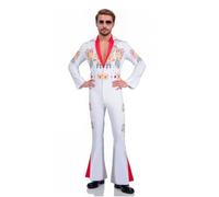 LVLING Mens 70s Aloha Elvis Costume Vegas Rock Star Jumpsuit