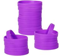 LVNRIDS 50 pcs Silicone Elastic Wristbands Blank Rubber Wrist bands Bracelets for School Sport Party Purple