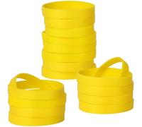 LVNRIDS 50 pcs Silicone Elastic Wristbands Blank Rubber Wrist bands Bracelets for School Sport Party Yellow