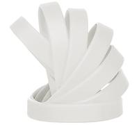 LVNRIDS 50 pcs Silicone Wristbands 7 inch Rubber Bracelets White for Kids Teens, Sports Rubber Elastic Wristband Bracelet Bulk Gifts for Teacher Supplies Graduation Party Favors