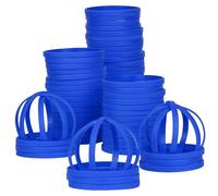 LVNRIDS 50 PCS Silicone Wristbands Rubber Bracelets 7 inch Length Sports Elastic Wristband Bracelet Bulk Gifts for Boys Girls Teacher Student Party Blue