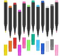 LVNRIDS Liquid Chalkboard Marker Pens 12 PCS Wet Erase Chalk Markers for Acrylic Calendar Board Whiteboard Window Mirror,1mm Fine Points 12 Colors (Wet Erase Markers)