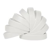LVNRIDS Solid Color 100 Silicone Wristbands Rubber Bracelets for Children, 7 inch Wholesale Sports Rubber Elastic Wristband Bracelet Bulk Gifts for Teacher Supplies Party Decorations White