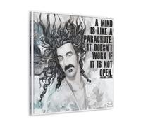 LVOAWAAMU The Singer Frank Zappa Black & White Fan Art Wall Art Picture Print Modern Family Room Decor 16 x 16 Inches (40 x 40 cm)