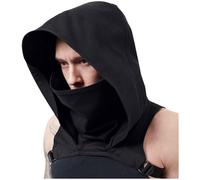 L'VOW Ninja Rogue Cowl Hood Scarf Hooded Cape Hat with Adjustable Belt for Daily wear Halloween Cosplay