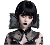 L'VOW Women Black Victorian Collar Standing Vampire Collar Detachable Dracula Collar Witch Gothic Accessories, Black, One Size