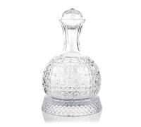 Lvpradior Crystal Glass Wine Decanter, 360° Rotating Relief Red Wine Aerator Dispenser Pourer, 1.5L Hand Blown Lead-Free Crystal Wine Decanter, Luxury Gift Make Wine Taste Smoother (Style 1)