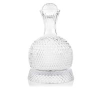 Lvpradior Crystal Glass Wine Decanter, 360° Rotating Relief Red Wine Aerator Dispenser Pourer, 1.5L Hand Blown Lead-Free Crystal Wine Decanter, Luxury Gift Make Wine Taste Smoother (Style 2)