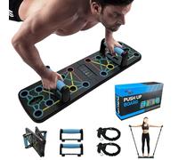 Lvpradior Push Up Board, 24-in-1 Multi-function Push Up Bar with Grip Bar and Resistance Rope, Pushup Board Fitness, Multifunction Push Up Board, Press Up Board Exercise Equipment for Men Women Gifts
