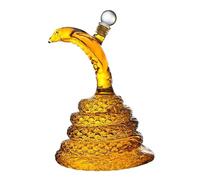 Lvpradior Snake Wine Decanter, King Cobra Snakes Liquor Decanters, 1000ml Whiskey Wine Aerator, Coiled Snake Red Wine Decanter, Hand Blown Wine Accessories, for Wine Lovers Red Wine Aerator