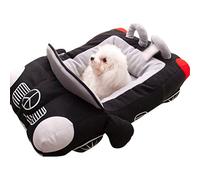 LvRao Pet Bed | Car Shaped | Comfortable Small Dog Cat Kitten Puppy Cozy Sofa Cushions Pad House (Black, 72 * 50 * 30CM)
