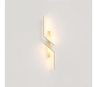 Lvrodxz LED Rechargeable Indoor Wall Light with Switch 3 Colour Temperature Wall Lamp Battery Powered Sconces Long Acrylic Iron Bedlamp Wireless Rechargeable Modern Bedside Lamp Gold 60CM