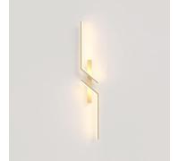 Lvrodxz LED Rechargeable Indoor Wall Light with Switch 3 Colour Temperature Wall Lamp Battery Powered Sconces Long Acrylic Iron Bedlamp Wireless Rechargeable Modern Bedside Lamp Gold 80CM