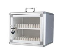 LVRUIEDS 12/24/36/48 Slots Cell Phone Locker Box Aluminum Alloy Lockable School Classrooms Management Storage Cabinets On The Wall(12 bits)