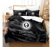 LVSDOEHYO Death God Duvet Cover 3 PCS Hotel Quality Quilt Cover Bedding Bed Covers with Pillowcases with Zipper Closure Breathable Stylish Comforter Single(140x200cm)