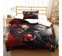 LVSDOEHYO Death God Duvet Cover Sets 2 PCS Hotel Quality Quilt Cover Bedding Bed Covers with Pillowcases with Zipper Closure Ultra Soft Anti Allergic Microfiber Single(135x200cm)