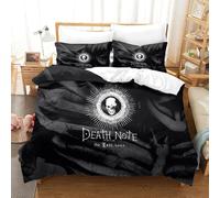 LVSDOEHYO Death God Duvet Cover Sets 3 PCS Hotel Quality Quilt Cover Bedding Sets Bed Covers with Pillowcases with Zipper Closure Hypoallergenic Soft Breathable Microfiber Super King（260x220cm）