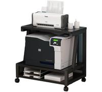 LVSEWOA AV Media Stand,Double Layer CD Player Stand,Bamboo Open Storage Audio Rack,AV Media Audio Stand for Living, Office, Recording Studio,Theater