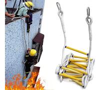 LVSEWOA Emergency Fire Escape Ladder - Non-Slip Rescue Rope for Safe Self-Rescue in Fire Evacuation, Work, and Rock Climbing - Portable, Resistent, Essential Safety Gear