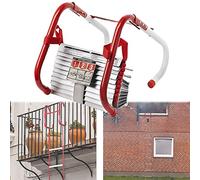 LVSEWOA Fire Escape Ladder with Anti-Slip Rungs for Emergency Evacuation in Multi-Story Buildings