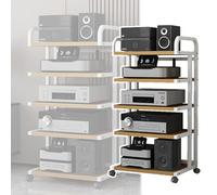 LVSEWOA Hifi Racks Home Office Stereo Component Cabinet, Freestanding Audio-video Shelving 3 4 5 Layer/Record Player Media Stand, Open-Ended Electronics Equipment Shelf, Modern Hifi Racks(5-tier)