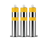 LVSEWOA High Visibility Safety Bollard Posts - 3-Pack for Parking Lot Protection in Construction and Caution Areas