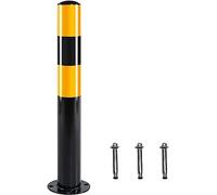 LVSEWOA Metal Security Bollard Post, Steel Safety Barrier for Driveways and Traffic Control | Protective Bollards for Parking Lots, Buildings & Storefronts(6pcs,76 * 600 * 1.5mm)