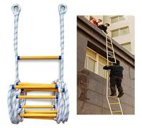 LVSEWOA Rescue Ladder, Reusable Rope Ladder for Safe Escape From Work At Height, Compact and Lightweight Emergency Fire Escape Ladder (Size: 3-45 Metres),20m/65.6ft