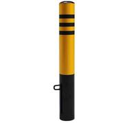 LVSEWOA ty Steel Safety Bollard Post Removable with Embedding Sleeve ImpactResistant Barrier Warning Column Ideal for HighTraffic Areas (1 Piece)