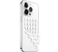 LvShuLiangPin 1 Pack Silicone Suction Cup Phone Case Mount Double Sided, Hands-Free Strong Grip Silicon Phone Holder for Selfies and Videos, Non Slip Phone Accessories (White)