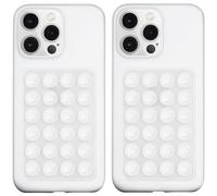 LvShuLiangPin Anteel 2 Pack Silicone Suction Phone Case Mount, Silicon Adhesive Phone Grip for Smartphones, Hands-Free Mirror Shower Phone Holder for Selfies, Tiktok Videos (Translucent)
