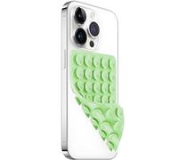 LvShuLiangPin Anteel Silicone Suction Cup Phone Case Mount Double Sided, Hands-Free Strong Grip Silicon Phone Holder for Selfies and Videos, Non Slip Phone Accessories (Light Green)