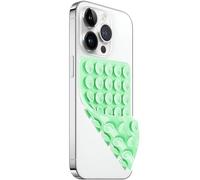 LvShuLiangPin Anteel Silicone Suction Cup Phone Case Mount Double Sided, Hands-Free Strong Grip Silicon Phone Holder for Selfies and Videos, Non Slip Phone Accessories (Light Green)