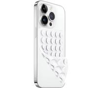LvShuLiangPin Anteel Silicone Suction Cup Phone Case Mount Double Sided, Hands-Free Strong Grip Silicon Phone Holder for Selfies and Videos, Non Slip Phone Accessories (White)
