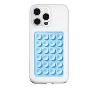 LvShuLiangPin Anteel Silicone Suction Phone Case Mount, Silicon Adhesive Phone Accessory for Smartphones, Hands-Free Mirror Shower Phone Holder for Selfies, Tiktok Videos (Baby Blue)