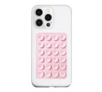 LvShuLiangPin Silicone Suction Phone Case Mount, Silicon Adhesive Phone Accessory for Smartphones, Hands-Free Mirror Shower Phone Holder for Selfies, Tiktok Videos (Light Pink)