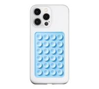 LvShuLiangPin Silicone Suction Phone Case Mount, Silicon Adhesive Phone Accessory for Smartphones, Hands-Free Mirror Shower Phone Holder for Selfies, Tiktok Videos (Baby Blue)