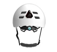 LVSHUOHC Smart Bluetooth Bike Helmet With 1080p Hd Action Camera And Bluetooth, Mens Mountain Bike Helmet Multi Mode Headlights And Warning Taillights, Unisex,White