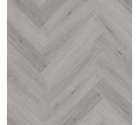 LVT Luxury Vinyl Herringbone Flooring Waterproof Click Fit Wood Effect LVT Floor 2.04m² Pack | Office, Hallway, Kitchen, Dining Room LVT Flooring Pack (Grey Oak)